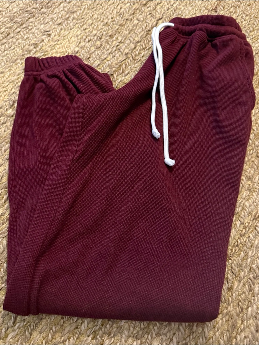 Hollister Girls Teen Thermal Red Drawstring Jogger Pants Size XS